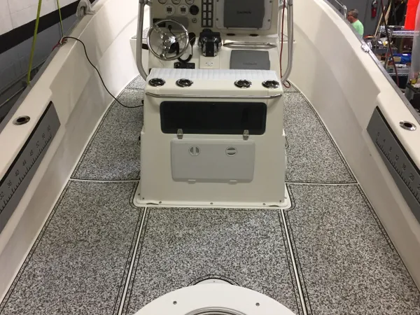 A unique SeaDek flooring design that complements the style of any boat.